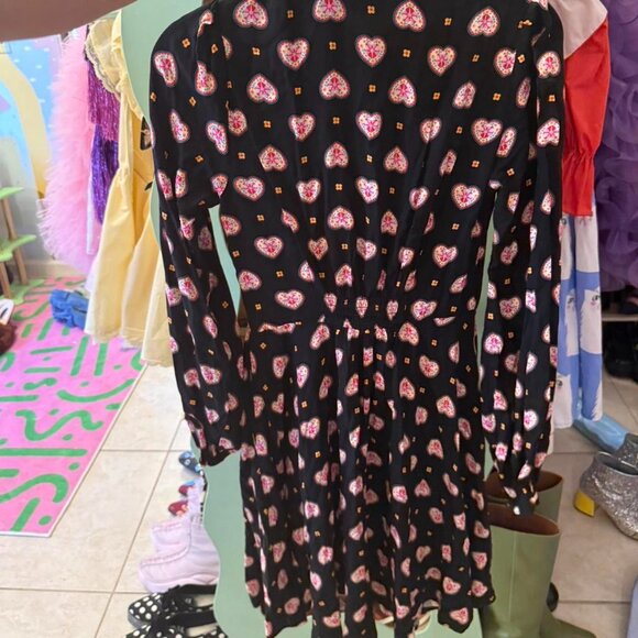 Black and pink Joanie clothing size uk8 us4 collar 60s - Picture 4 of 4